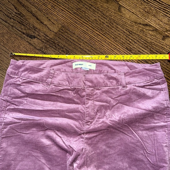 Old Navy Tall Mauve Rose Velvet Pixie Pants Size 14 - Picture 3 of 10